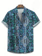 Men’s 3D Paisley Hawaii Shirt – Oversized Boho Summer Top