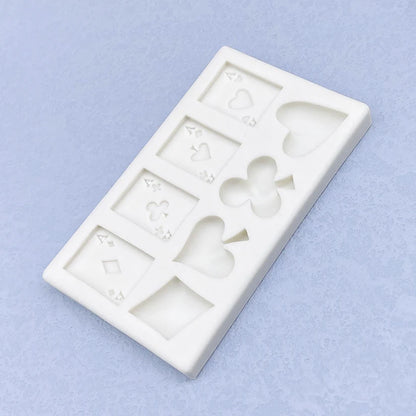Poker Silicone Sugarcraft Mold Resin Tools Cupcake Baking Mould Fondant Cake Decorating Tools