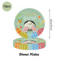 Happy Easter Party Decorations – Bunny & Egg Paper Plates with Cute White Rabbit and Carrot Foil Balloons, Kids Party Supplies & Favors