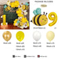 Cute Bee 32‑Inch Gold Number Balloon Garland Set for Kids’ Parties
