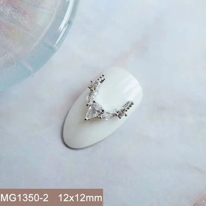 10pcs/lot Luxury No Fading Bow Butterfly Arc Nail Art Parts Zircon Crystal Manicure Nails Accesorios Supplies Decorations Charms