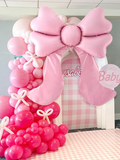 Pink Bow Balloon Decoration for Birthday, Valentine’s Day & Princess Party Décor