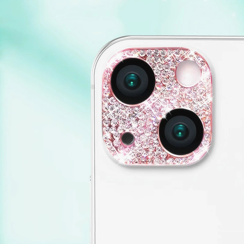 Bling Diamond Camera Lens Protector for iPhone – Glitter Metal Case for iPhone 11/12/13/14/15/16 & Pro Max Models