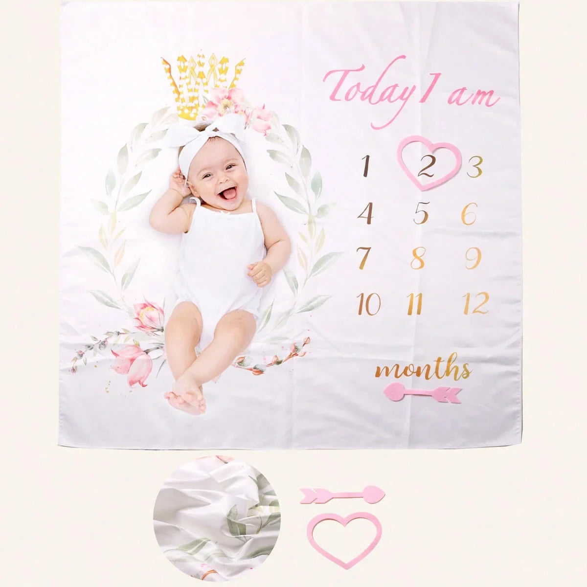 Baby Monthly Milestone Blanket