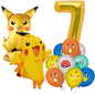 Pokémon birthday party decoration Balloon Disposable Tableware Tablecloth Straws Cup Plates Baby Shower Supplies