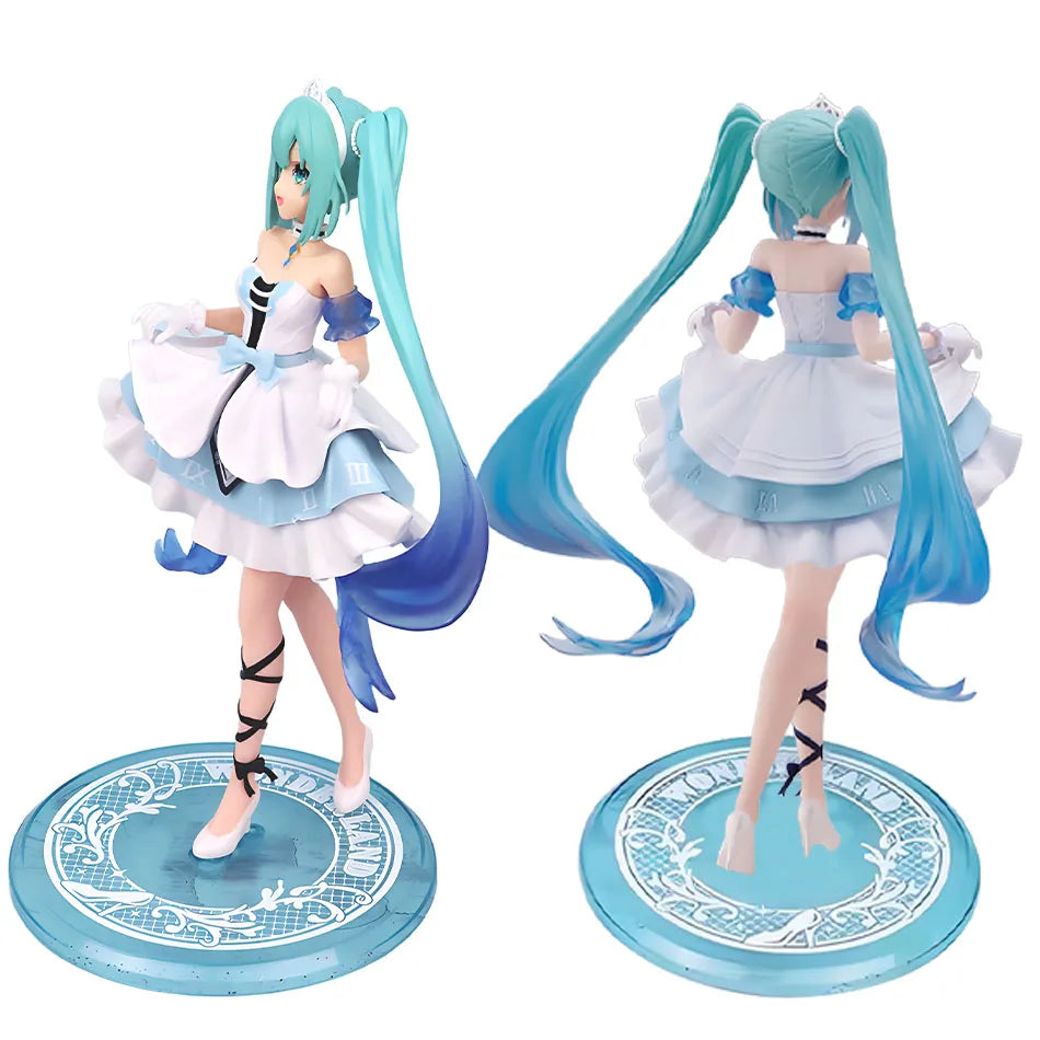 20CM Anime Hatsune Miku X Cinnamoroll Figure Anime Peripheral Collectible Models Decorative Decorations Children Kawaii Gift