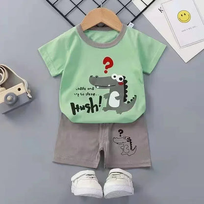 2PCS Children's Sets Boys Girl T-shirt Shorts