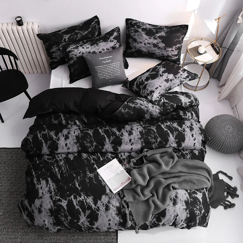 3pcs Duvet Cover Set with Pillow Case Double Comforter Bedding Set Quilt Cover Queen/King Couple or Single Bed