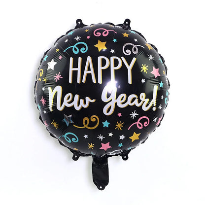 2026 New Year Foil Ballons Happy New Year Letter Banner Garland Party Decorations New Year Wine Bottle Star Round Photo Props