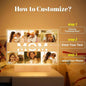 Personalized Mothers Day Gifts for Mom/Dad/Baby/Family Birthday Custom LOVE Picture Frame With Photos Night Light Acrylic Plaque