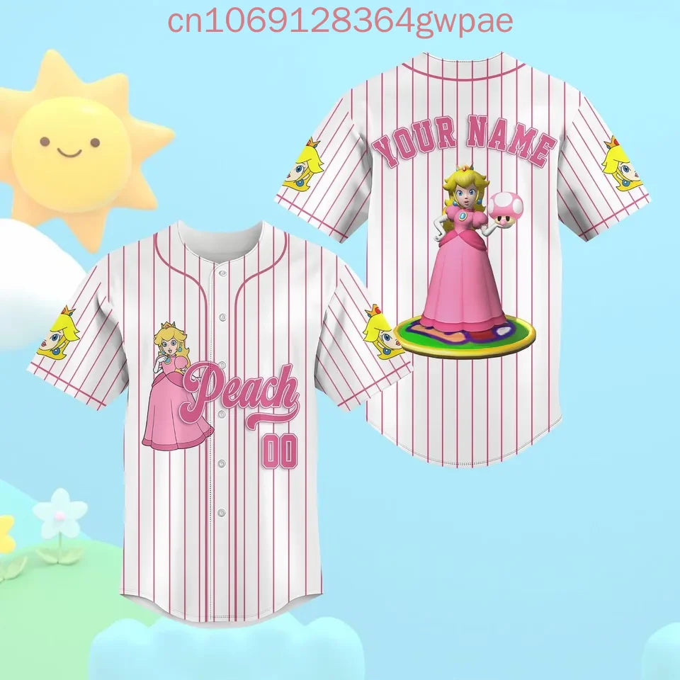 Super Mario Bros Donkey Kong Y2k Baseball Jersey Men's Women Short Sleeve Shirt Summer Casual Sports Kids Streetwear Tops