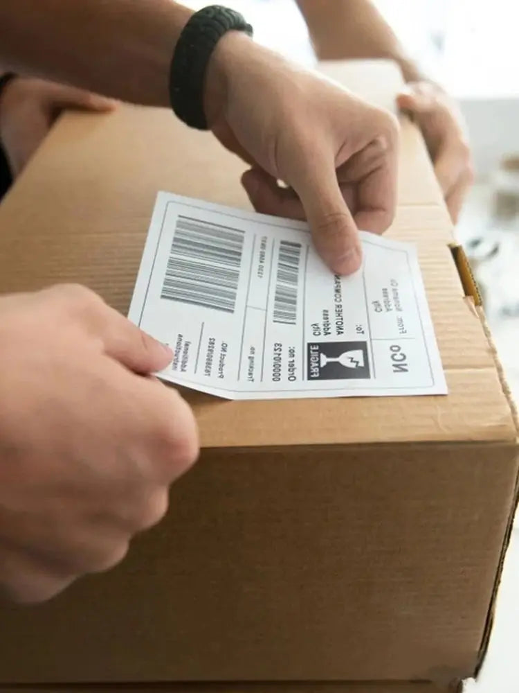 4*4"*100 sheets Adhesive Shipping Label Waterproof Thermal Label Thermal Transfer Label Sticker Small Ticket Paper