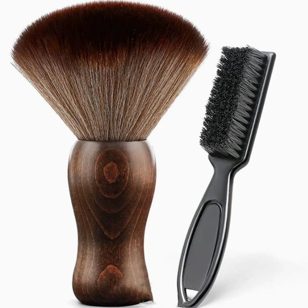 Professional Barber Neck Duster Brush Wood Handle with Hook Hairdressing Cleaning Brush Natural Fiber Salon Hair Sweep Brushes