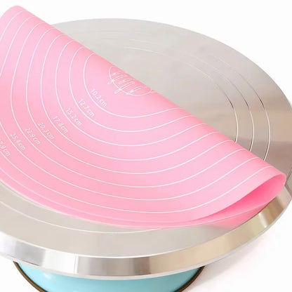 FAIS DU Round Silicone Baking Mat For 12-Inch Diameter Cake Turntable Pad Non-Slip Pad Cake Stand Food Grade Kitchen Baking Tool