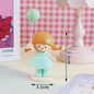Princess Cake Topper Beautiful Girl with Bow Stars for Happy 1st Birthday Party Cake Decoration Baby Shower Party Supplies