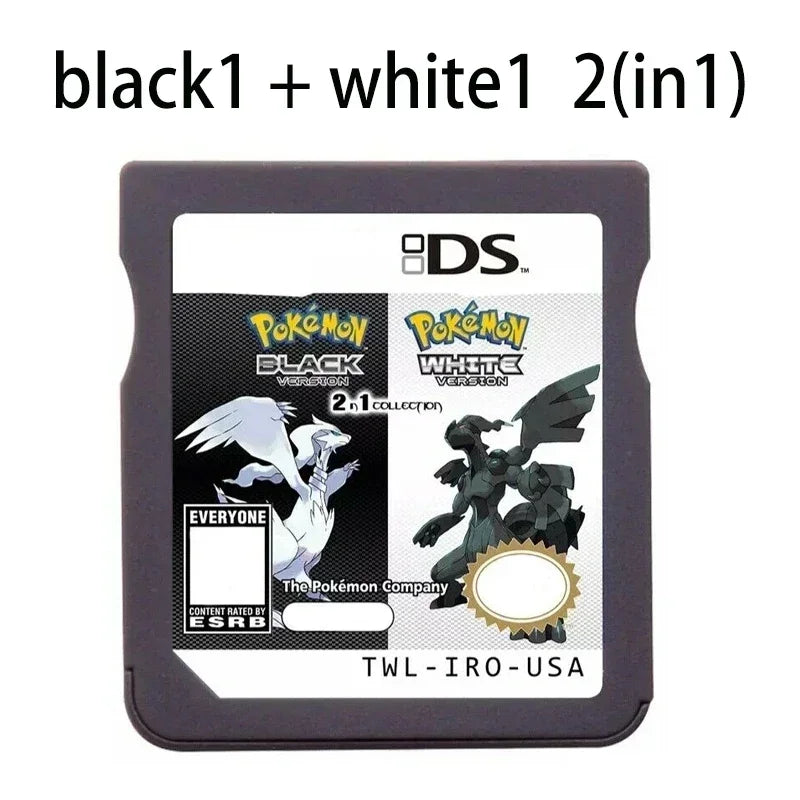 NDS Card Combination Game Card NDS Handheld Player DS Video Game Cartridge HeartGold SoulSilver Black and White Gift
