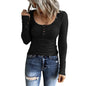 Women Long Sleeve Slim Fitted Top
