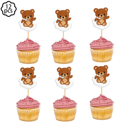 Brown Teddy Bear Party Baby Shower Supplies