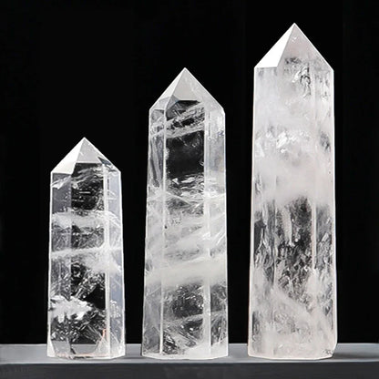 Natural Stone and Crystals Point Wand Rose Quartz Amethyst Home Decoration Mineral Stones Crafts