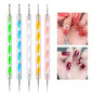4/6/10Pcs Set Nail Art Stamp Pen DIY Floral Butterfly Nail Graffiti Nail Dotting Tools Polishing Painting Drawing Manicure Tools