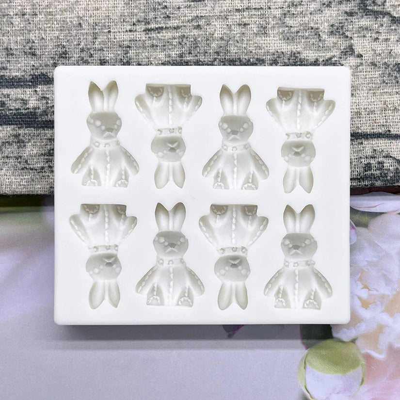 Easter Bunny Silicone Mold Sugarcraft Chocolate Cupcake Baking Mold Fondant Cake Decorating Tools