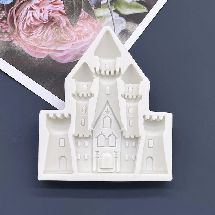 Castle Silicone Sugarcraft Mold Resin Tools Cupcake Baking Mould Fondant Cake Decorating Tools