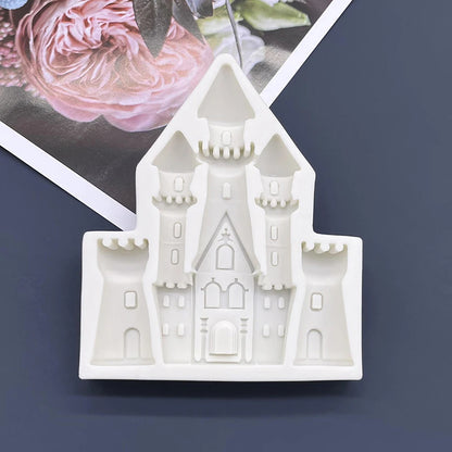 Castle Silicone Sugarcraft Mold Resin Tools Cupcake Baking Mould Fondant Cake Decorating Tools