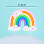 9‑Piece Unicorn Rainbow Cake Topper Set – Unicorn, Clouds, Stars & Happy Birthday Decorations for Girls’ First Birthday Party