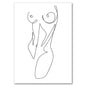 Sexy Female Body Art Print Naked Nude Canvas Poster Line Drawing Prints Abstract Woman Wall Art Painting Pictures Bedroom Decor