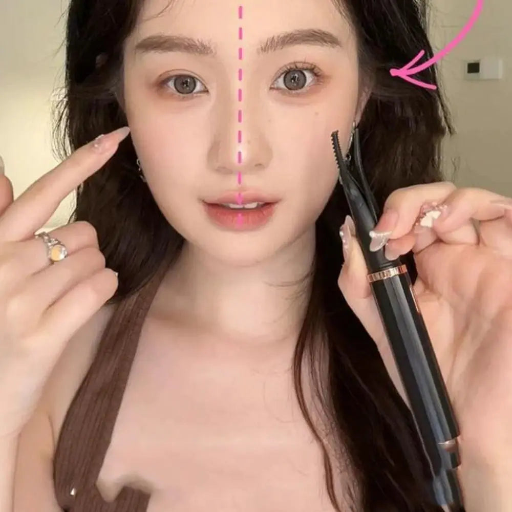Wide‑Angle Electric Heated Eyelash Curler – Bezel‑Free Design, Fast Heating & Comfortable Grip