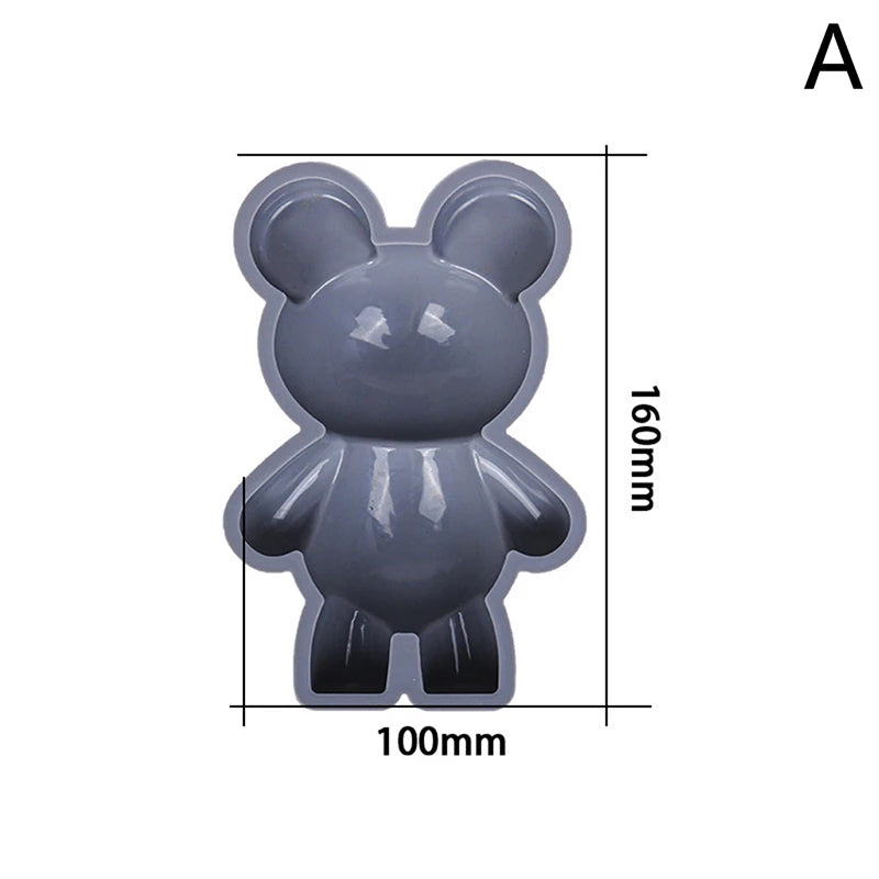 1PC 3D Surprise Bear Chocolate Silicone Mold DIY Mousse Cake Mould For Cake Decorating Tools