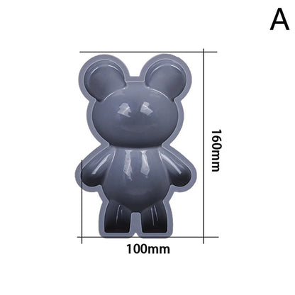 1PC 3D Surprise Bear Chocolate Silicone Mold DIY Mousse Cake Mould For Cake Decorating Tools