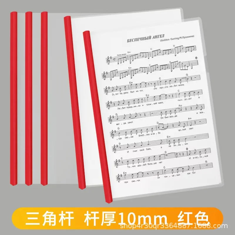10pcs /A4 File Folder With Draw Rod