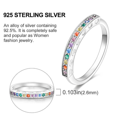 925 Sterling Silver Ring – Colorful Cubic Zirconia Women’s Wedding & Engagement Jewelry
