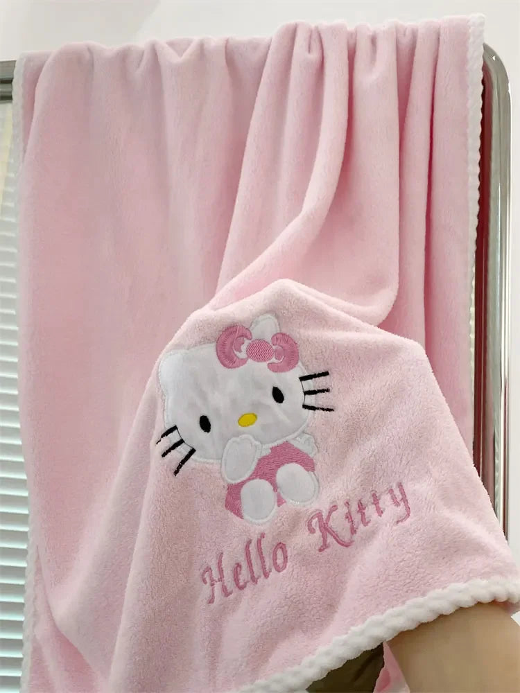 (Hello kitty, Kuromi, Melody ) Anime Sanrio Bath Towels -Soft Face Hand Microfiber Towel and or Face Towel