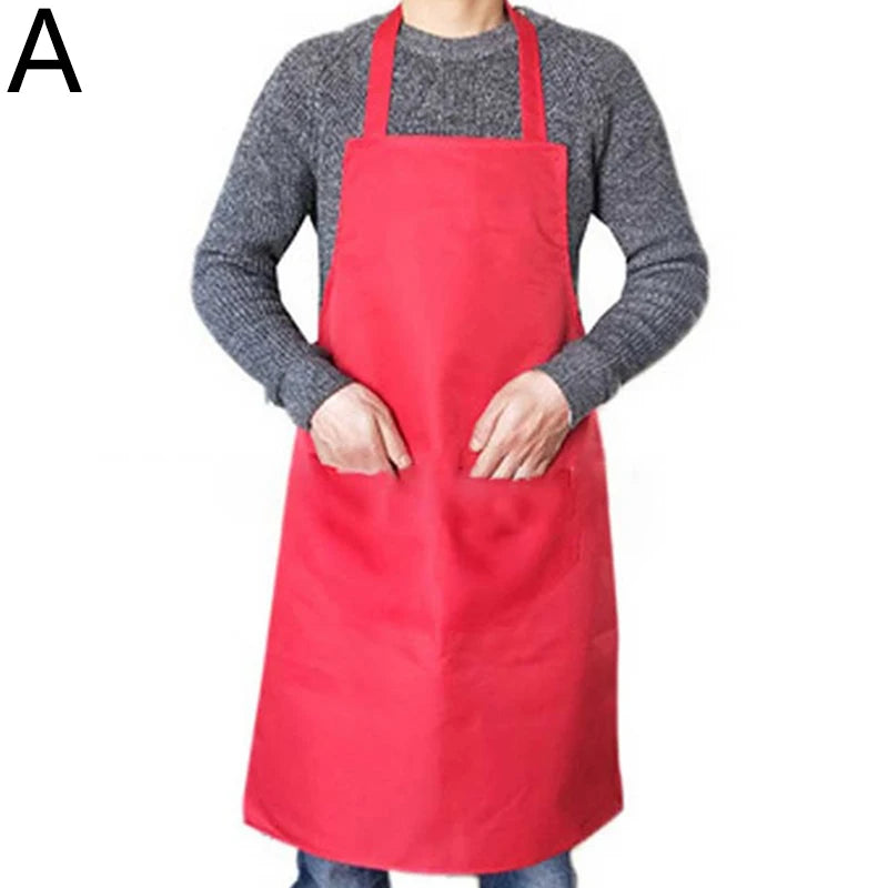 New Waterproof Oil Cooking Apron Chef Aprons Women Men Kitchen Apron with Front Pocket Dishwashing Cleaning Accessories Aprons