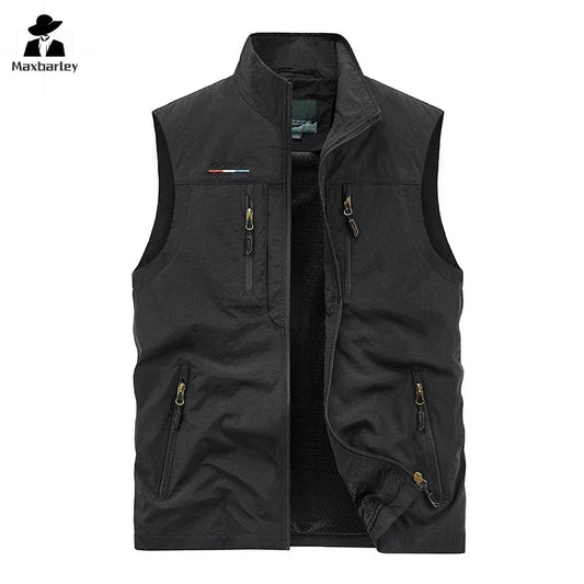 Sleeveless Jacket Vest Men's 2024 Summer Cargo Climbing Hunting Vest Outdoor Photographer Fishing Vest Camping Working Clothes