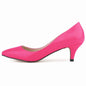 Women Pumps Classic Sexy Pointed Toes 5cm Low Med Kitten High Heels Shoes Spring Brand Design Dress Wedding Shoes Big Size 35-42