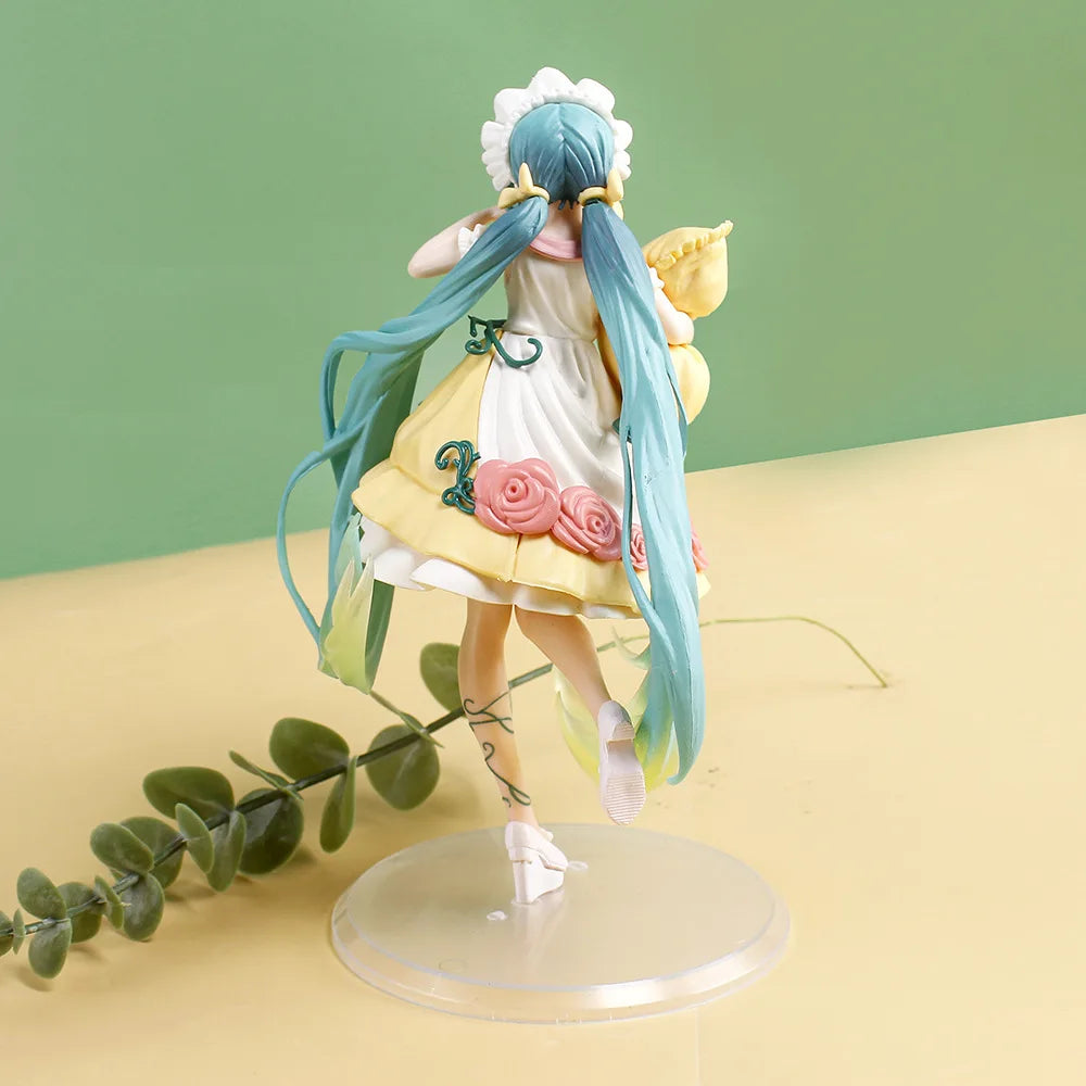New Hatsune Miku Anime Figure Fairy Mirror Sleeping Beauty Peripheral Figures Car Ornaments Model Decoration Toys Birthday Gifts