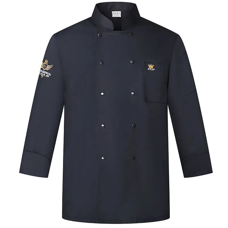 White Chef Jacket short Sleeve Head Chef Uniform Restaurant Hotel Kitchen Cooking Clothes Catering Foodservice Chef Shirt Apron