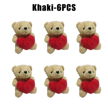 20cm Kawaii Heart Teddy Bear Plush Doll Holding Love Stuffed Animal Valentines Gift Christmas Toy for Her Collectors