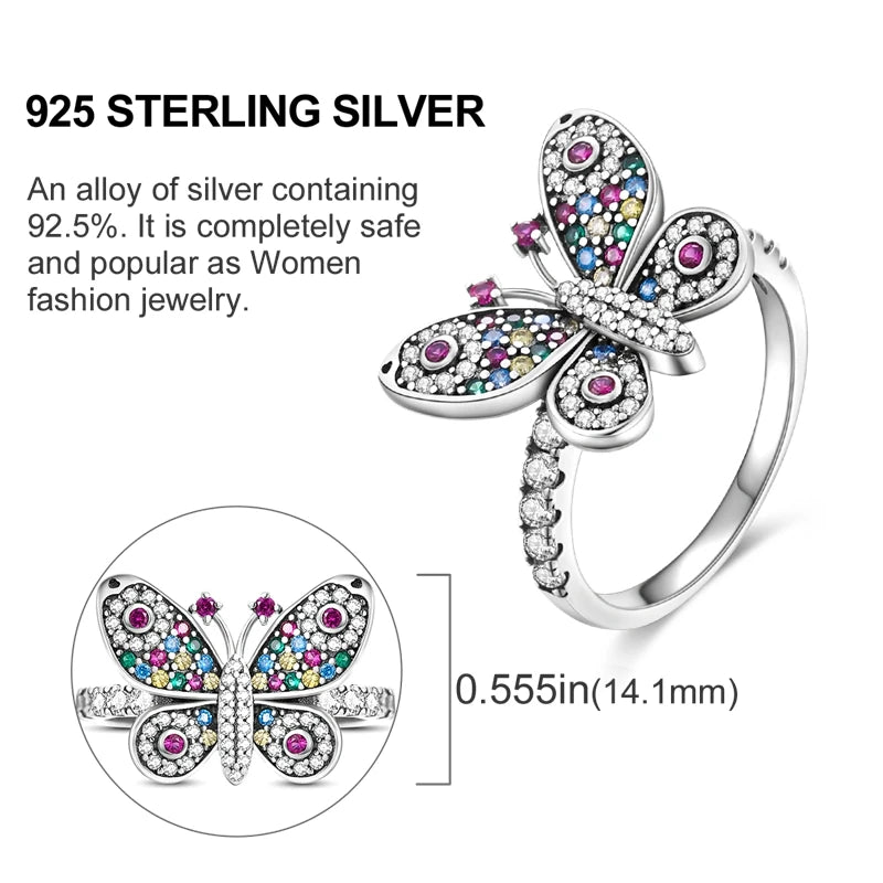 925 Sterling Silver Ring – Colorful Cubic Zirconia Women’s Wedding & Engagement Jewelry