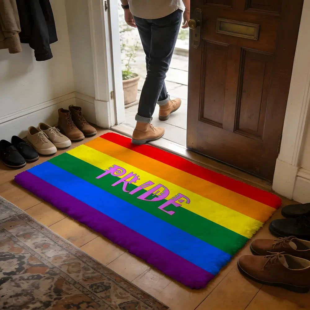 Pride Soft Flannel Absorbent Non‑Slip Floor Mat for Home, Bedroom & Bathroom