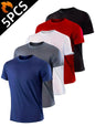 Men’s 5‑Pack Quick‑Dry Sports T‑Shirts – Short Sleeve, Moisture‑Wicking, Lightweight