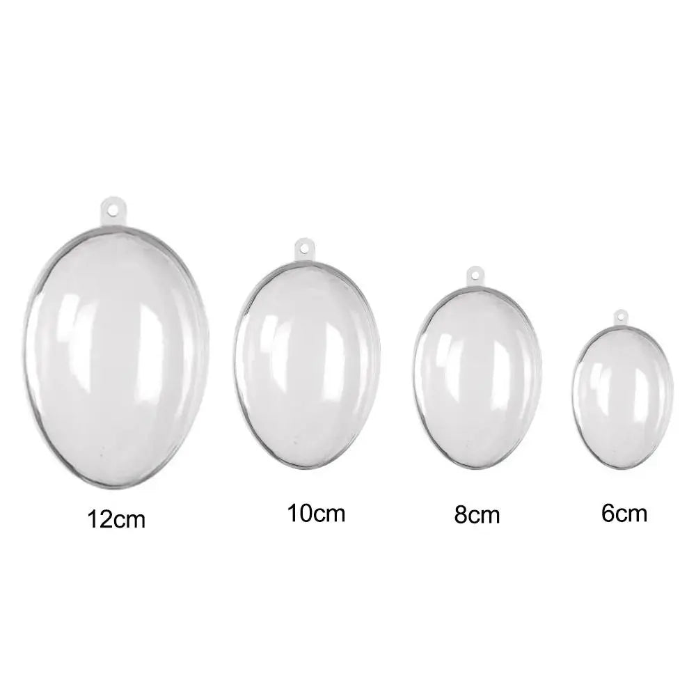 5PCS Home Decoration Egg Shape Easter Eggs Hanging Decor Favors Fillable Plastic Clear Ball Party Supplies Hollow Candy Box