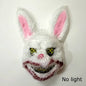 LED Glowing Cosplay Bloody Rabbit Mask Halloween Scary Killer Bloody Bunny Bear Headgear Carnival Masquerade Horror Costume Prop