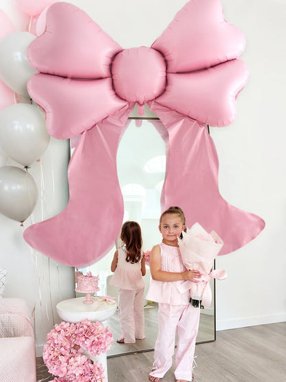 Pink Bow Balloon Decoration for Birthday, Valentine’s Day & Princess Party Décor