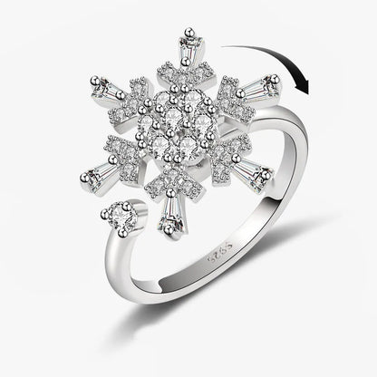 Fidget Spinner Ring Anxiety for Women Multiple Crystal Flower Eye Butterfly Animal Ring Rotate Anti Stress Wedding Jewerly