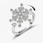 Fidget Spinner Ring Anxiety for Women Multiple Crystal Flower Eye Butterfly Animal Ring Rotate Anti Stress Wedding Jewerly