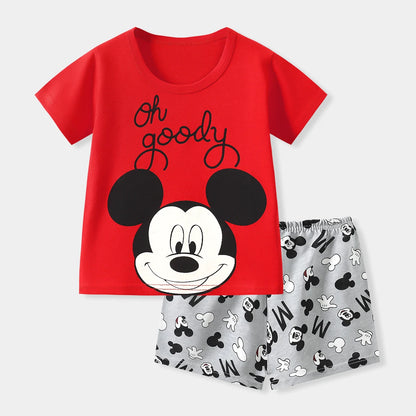 Baby Boys Girls Cartoon T Shirt + Shorts Set Cute Cartoon Pajama Set